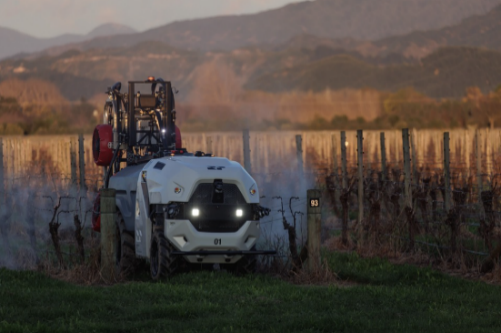 Caption: Robotics Plus has launched Prospr, a robust, autonomous, multi-use hybrid vehicle designed to carry out a variety of orchard and vineyard crop tasks