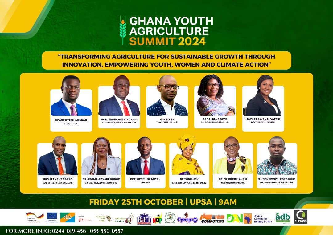 Accra to Host 3rd Edition of Ghana Youth Agriculture Summit on October 25