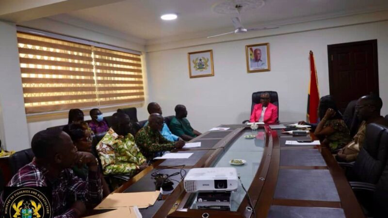 UDS Aquaculture Department Pays Courtesy Call on Fisheries Minister