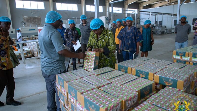 Trade Minister Visits Ekumfi Juice Factory, Pledges Government Support for Expansion