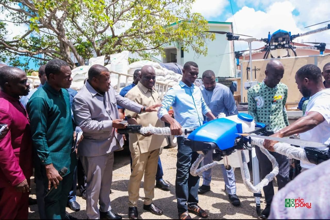 MOFA SUPPORTS FARMERS WITH  FIVE AGRICULTURAL DRONES UNDER FEED GHANA PROGRAMME